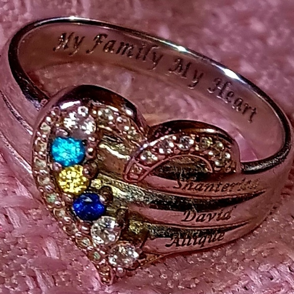 The Bradford Exchange Silver and Blue Heart Ring